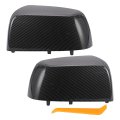 Pair Rear View Side Mirror Cover Cap Black Carbon Fiber For Chevy Colorado And Gmc Canyon Pickup 2015 2021 Replace 23191151 