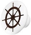 Set Of 2 Nautical Helm Ceramic Cabinet Drawer Knobs 