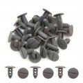 30pcs Gray Vehicle Car Door Fender Clips Plastic Rivets Fastener Fit 10mm Hole