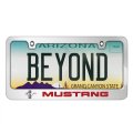 Ford Mustang Red In 3d On Mirror Chrome Metal License Plate Frame Official Licensed