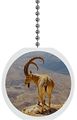 Goat On Mountain Solid Ceramic Fan Pull 