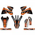 1998-2000 Sx Vigor Orange Senge Graphics Base Kit For Ktm 