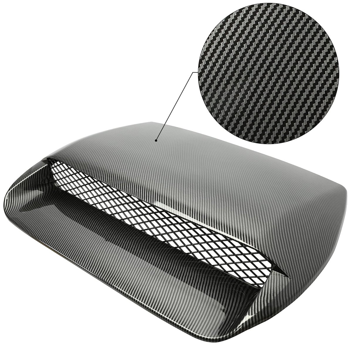 Front Hood Bonnet Air Intake Scoop Cover With Mesh Grille For 2015 2021 Subaru Wrx Sti Carbon Fiber Style Vent Cold Flow Abs