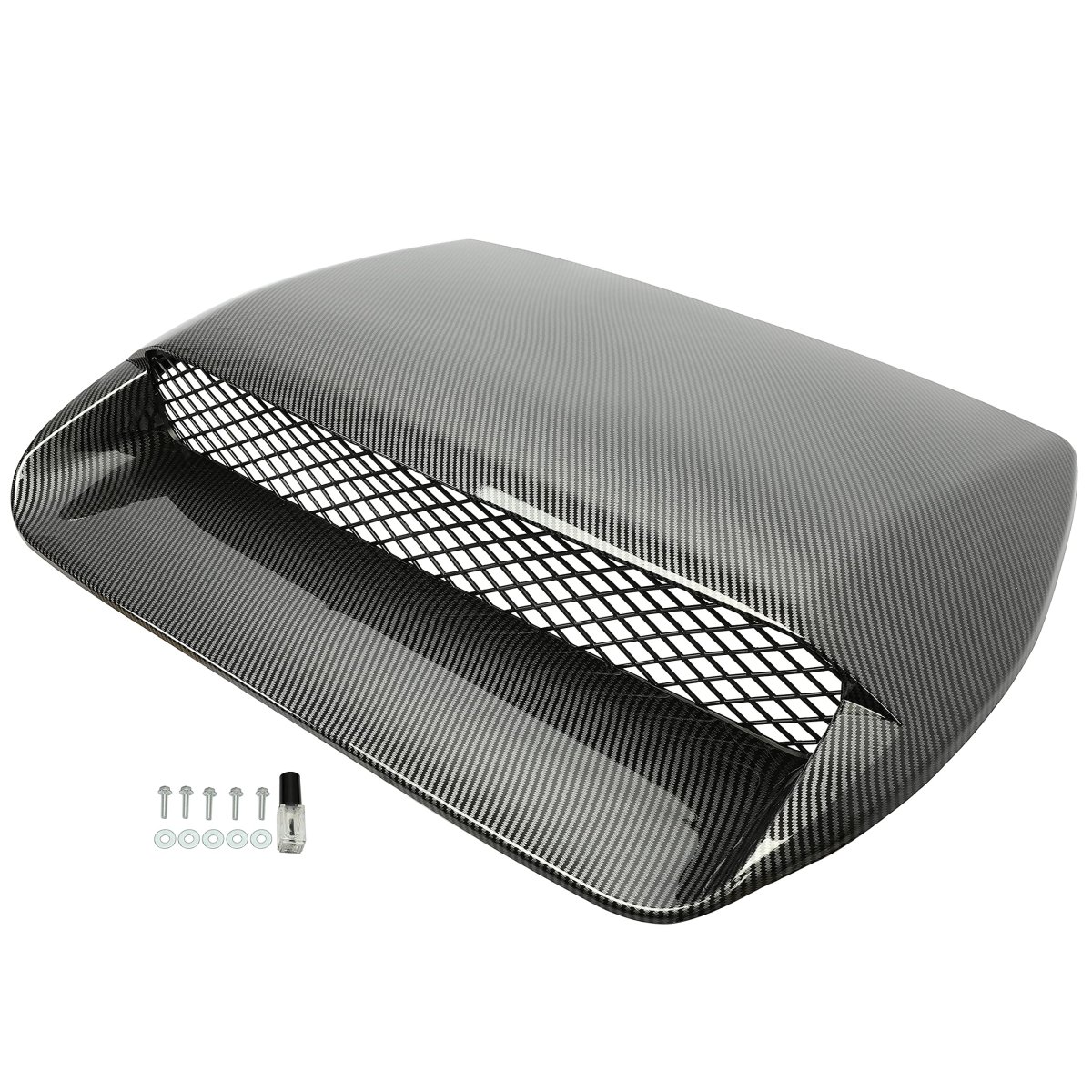 Front Hood Bonnet Air Intake Scoop Cover With Mesh Grille For 2015 2021 Subaru Wrx Sti Carbon Fiber Style Vent Cold Flow Abs