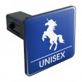 Unicorn Unisex Restroom Bathroom Washroom Sign Tow Trailer Hitch Cover Plug Insert