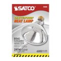 Satco S4885 Br40 Incandescent Heat Lamp Bulb 250w 120v E26 Base Clear Dimmable Shatterproof Pfa Coating 6000h 2700k Bathrooms