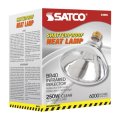 Satco S4885 Br40 Incandescent Heat Lamp Bulb 250w 120v E26 Base Clear Dimmable Shatterproof Pfa Coating 6000h 2700k Bathrooms