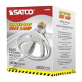 Satco S4885 Br40 Incandescent Heat Lamp Bulb 250w 120v E26 Base Clear Dimmable Shatterproof Pfa Coating 6000h 2700k Bathrooms