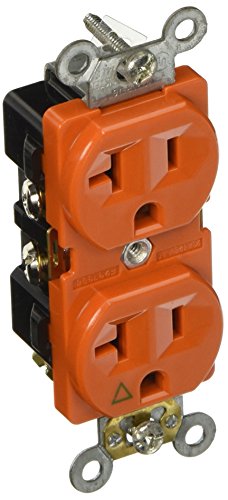 Morris 82233 Isolated Ground Duplex Receptacle 15 Amp Current 250V Orange Morris Products Morris 82233 Isolated Ground Duplex Receptacle 15 Amp Current 250V Orange Morris Products