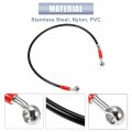 X Autohaux 70cm 27 56 Length 10mm Id Motorcycle Hydraulic Brake Line Oil Hose Pipe 28a 0a Stainless Steel Braided Cable For Atv