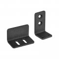 Uxcell Barn Door Floor Guide 2pcs Carbon Steel Sliding Hardware Flexible Adjustable U Bracket Flush Design Bottom Flat Swing