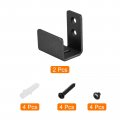 Uxcell Barn Door Floor Guide 2pcs Carbon Steel Sliding Hardware Flexible Adjustable U Bracket Flush Design Bottom Flat Swing