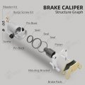 M Mati Rear Brake Caliper Assembly For Polaris Atv Hawkeye 325 400 Sportsman 450 500 570 Farmhand