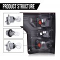 G-plus Rear Tail Light Lamp Left Driver Side Compatible With 2018 2019 2020 Ford F150 Dark Red