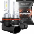 Sealight H10 Led Fog Light Bulbs 400 Brighter 6500k White 1 Size Halogen Replacement 9145 9140 Strong Penetration Pack Of 2 