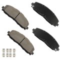 Front Ceramic Disc Brake Pad Set D2177 For Jeep Wrangler 2018 2023 4 Piece Hardware Kit Driver And Passenger Side 