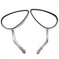 Smt-chromed Aluminum Teardrop Mirror Compatible With Fat Bob Touring Tour Glide Ultra Classic Efi Fltcui Motorcycle B00xirvbz0