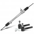 A-premium 3pcs Steering Rack Pinion And Outer Tie Rod End Kit Compatible With Chevrolet Malibu 2004-2012 Pontiac G6 2005-2010