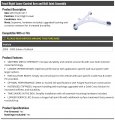 Front Right Passenger Side Lower Control Arm With Ball Joint Compatible 2005-2009 Subaru Outback