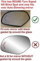 Round Turn Signal Fit Over Auto-dimming Mirror Glass With Full Size Adhesive For Silverado Escalade Tahoe Yukon Sierra Suburban