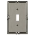 Amerelle 44tan Ribbon And Reed 1 Toggle Wallplate Antique Nickel 