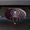 Creepy Bone Skeleton Spider Oval Tow Trailer Hitch Cover Plug Insert