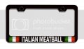 Italian Meatball Italy Black Metal License Plate Frame Tag Holder I63 