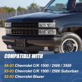 Auto Dynasty 8pc Chrome Housing Headlights Bumper Corner Lights Compatible With Chevy C10 C K Series Gmt400 Pre-facelift 88-93