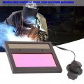 Solar Powered Welding Helmet Automatic Darkening Horizontal Filter Clear View Tx500c Automation Shade Eyes Goggles 110 X 90mm