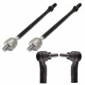 4 Pc Inner Outer Tie Rod End Kit Fits Select Models Volkswagen Audi 2005-2019 Ev80665 Es80666 Es80667 