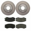 A-partrix Front Disc Brake Pads And Rotors Kit Fits Kia Magentis Optima 2002 Sonata 2003 2004 