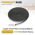 Weather Stripping Door Seal 4 Rolls 3 8 X 16 Adhesive Foam Tape Soundproof Insulation Strips For Frame Window Gaps 26 Feet