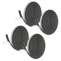 Weather Stripping Door Seal 4 Rolls 3 8 X 16 Adhesive Foam Tape Soundproof Insulation Strips For Frame Window Gaps 26 Feet 