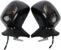 Tcmt Black Abs Rear View Mirrors W Smoke Signal Fits For Honda Goldwing Gl1800 2001-2017