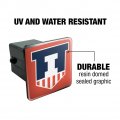 University Of Illinois Secondary Tow Trailer Hitch Cover Plug Insert