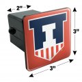 University Of Illinois Secondary Tow Trailer Hitch Cover Plug Insert
