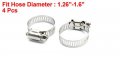 Uxcell Fuel Injection Gas Tank Filler Pipe Hose Clip Clamps32-40mm4pcs