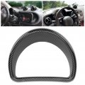 Dashboard Trim Qiilu Instrument Bezel Assembly Carbon Fiber Style Cover Trims Replacement For Smart Fortwo Forfour 453