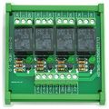 Electronics-salon Din Rail Mount 4 Spdt Power Relay Interface Module 10a 24v Coil 