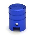 15mm Piston Style Anodized Aluminum Blue Tire Valve Stem Caps Pack Of 4