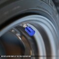 15mm Piston Style Anodized Aluminum Blue Tire Valve Stem Caps Pack Of 4