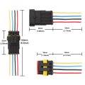 Tomall 4 Pin Way 18 Awg Waterproof Connector For Electrical Quick Plug Socket Wire Pigtail 1 5mm Series Pack Of
