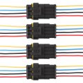 Tomall 4 Pin Way 18 Awg Waterproof Connector For Electrical Quick Plug Socket Wire Pigtail 1 5mm Series Pack Of