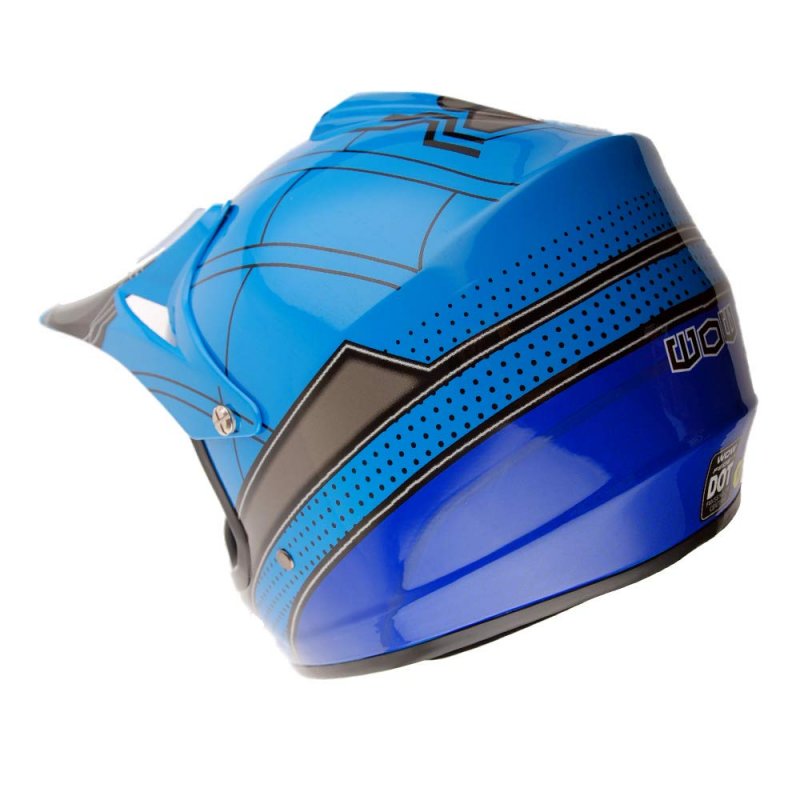 1storm Youth Kids Motocross Helmet Bmx Mx Atv Dirt Bike Spider Blue