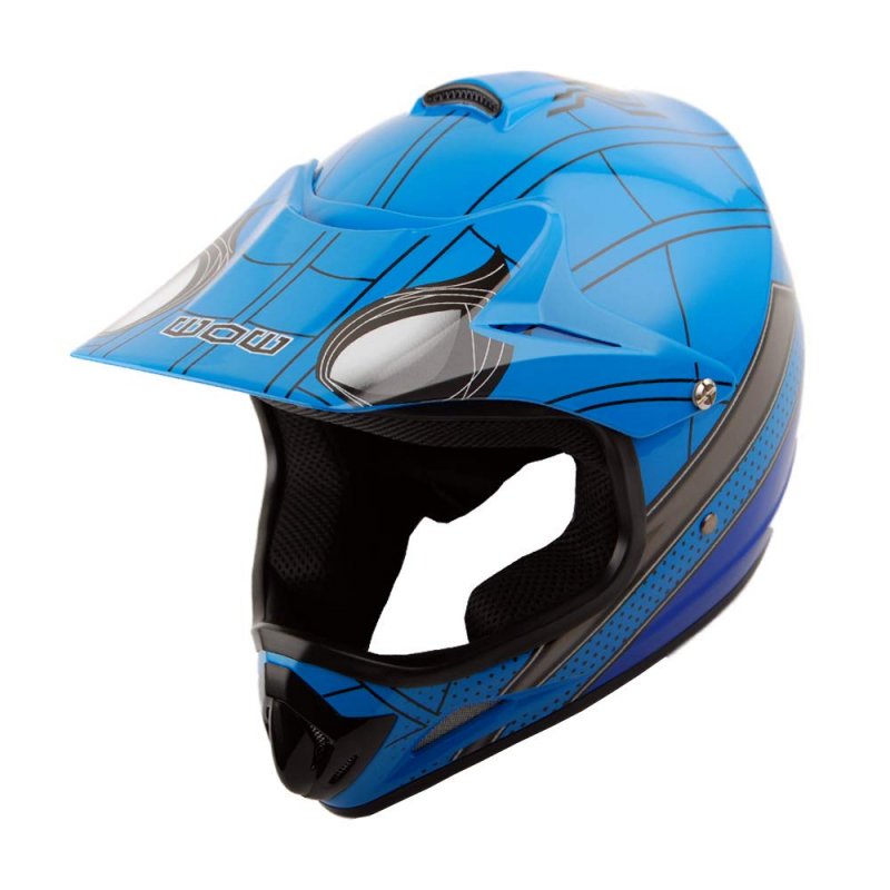 1storm Youth Kids Motocross Helmet Bmx Mx Atv Dirt Bike Spider Blue