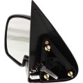 Driver Side Door Mirror For Gmc Yukon 2000 2001 2002 Power Heated Non Towing Manual Folding Puddle Light Textured Black