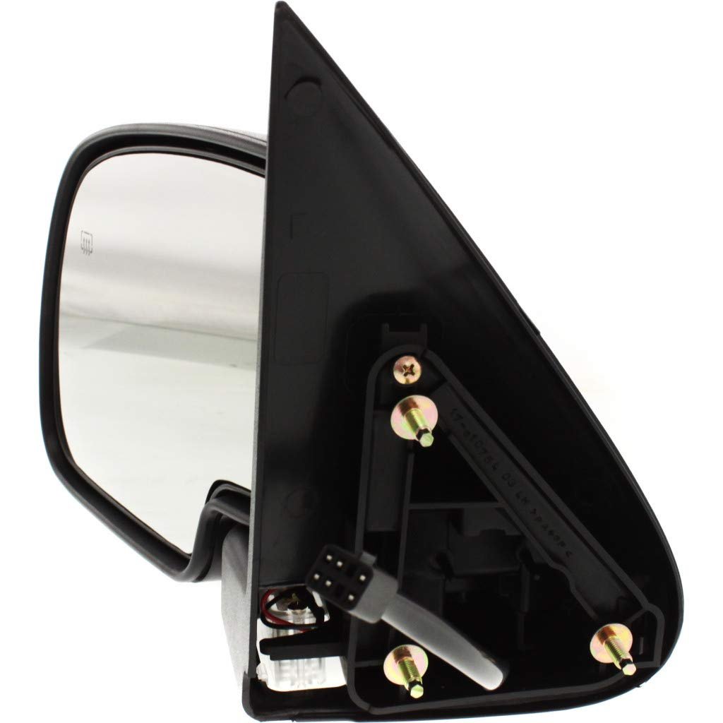 Driver Side Door Mirror For Gmc Yukon 2000 2001 2002 Power Heated Non Towing Manual Folding Puddle Light Textured Black
