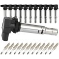 Ignition Coils Compatible 2012-2016 For Audi A8 Quattro 6 3l 4-pins Coil Packs Replacement Uf662 94290 12 With 12 Iridium Spark