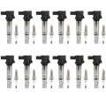 Ignition Coils Compatible 2012-2016 For Audi A8 Quattro 6 3l 4-pins Coil Packs Replacement Uf662 94290 12 With 12 Iridium Spark