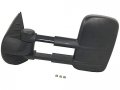 Left Driver Side Manual Mirror Telescoping Towing Black Textured Compatible With 2007-2014 Chevy Silverado 3500 Hd